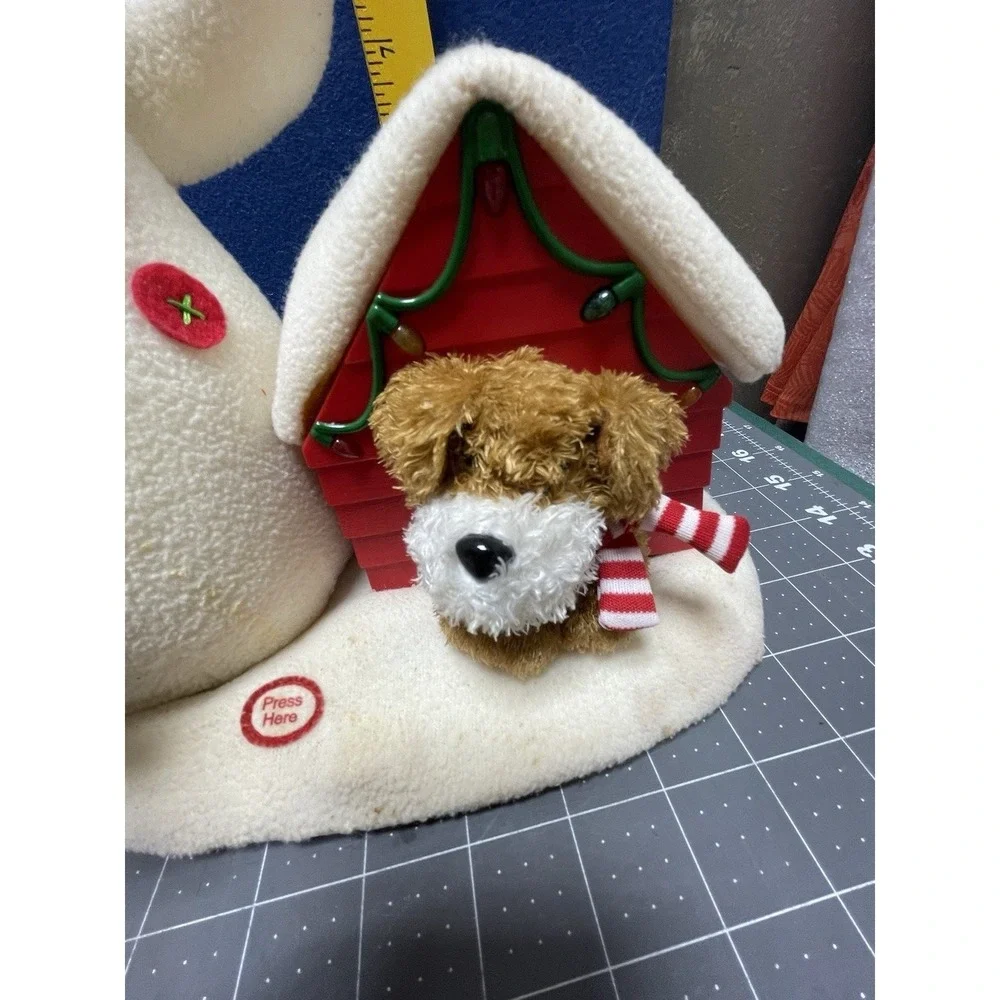 2011 Hallmark Snowman Deck The Halls Duo Jingle Pals Plush Singing with Dog Work